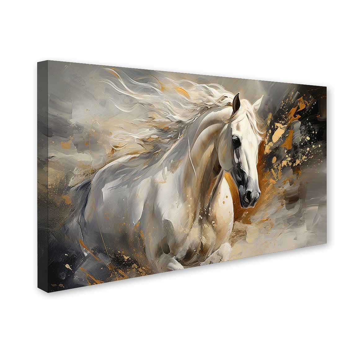 Classical White Horse Canvas Wall Painting decorative masterpiece for home decor